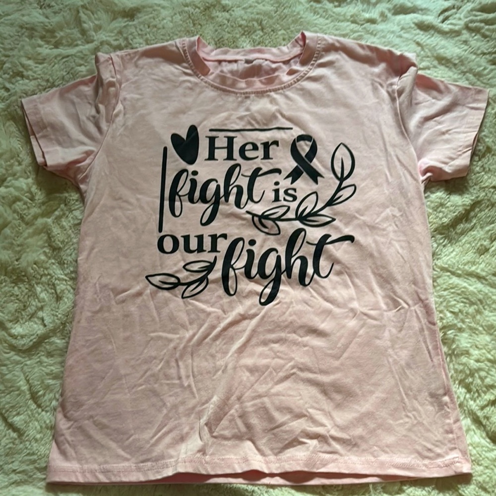 Pink Graphic T-Shirt - Breast Cancer Awareness- Small